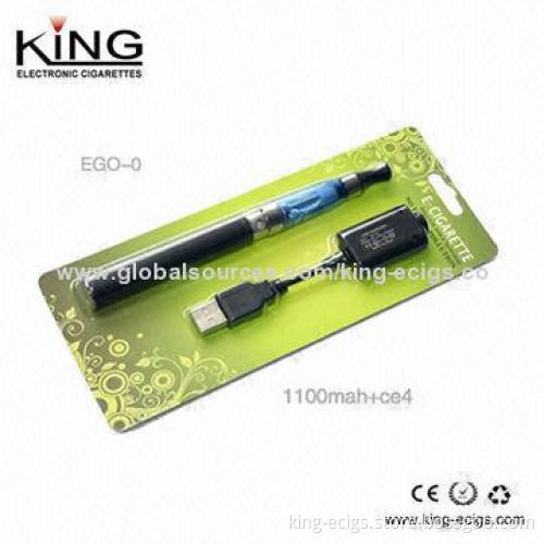 Popular Electronic Cigarette eGo CE4 Blister Single Kit-A with Factory Price, 3.3-4.2V Voltage